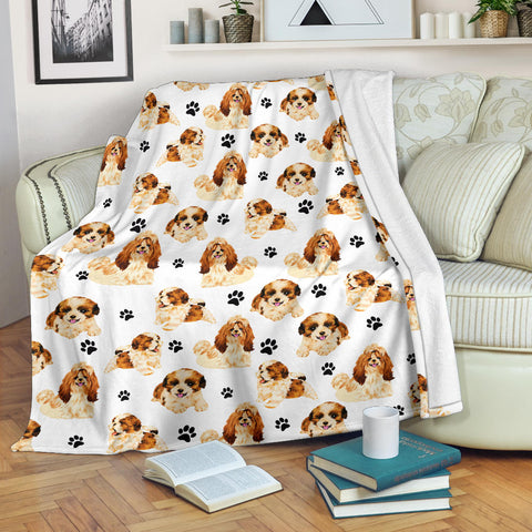 Shih Tzu Paw Blanket