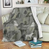 American Water Spaniel Camo Blanket