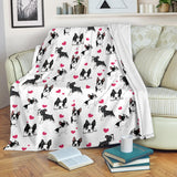 Boston Terrier Heart Blanket