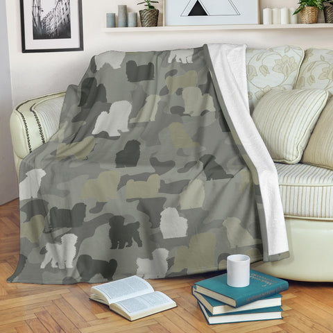 Coton de Tulear Camo Blanket