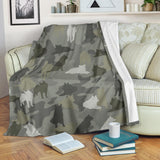 Norwegian Elkhound Camo Blanket