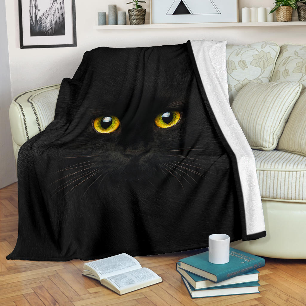 Cat Black Face Hair Blanket