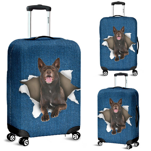 Australian Kelpie Torn Paper Luggage Covers