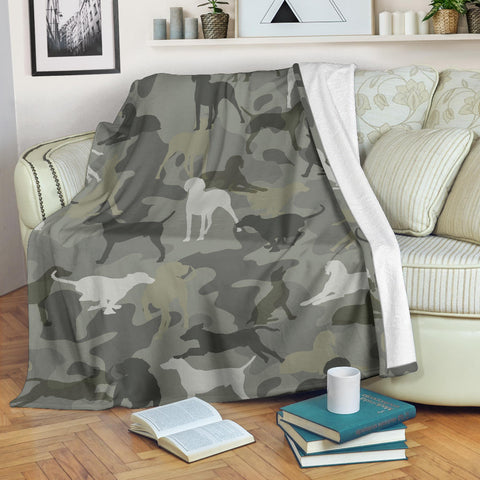 Weimaraner Camo Blanket