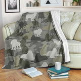 Cocker Spaniel Camo Blanket