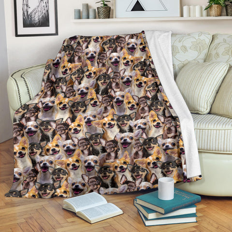 Chihuahua Full Face Blanket