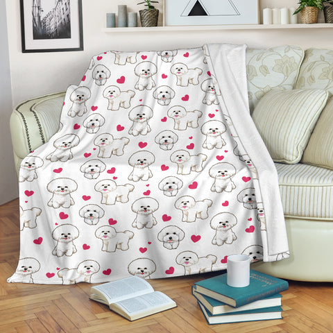 Bichon Heart Blanket