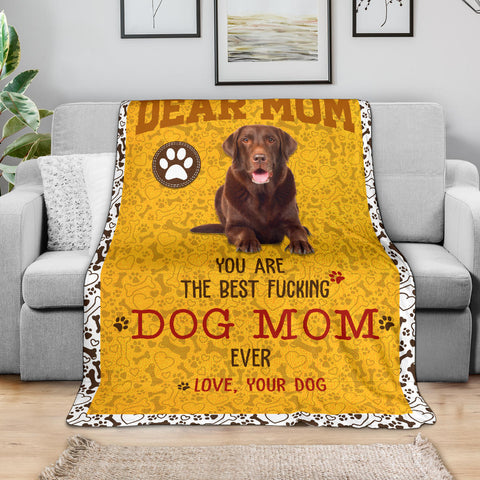 Labrador Retriever 2-Dog Mom Ever Blanket