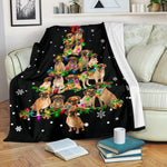 Puggle Christmas Tree Blanket