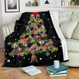 Weimaraner Christmas Tree Blanket