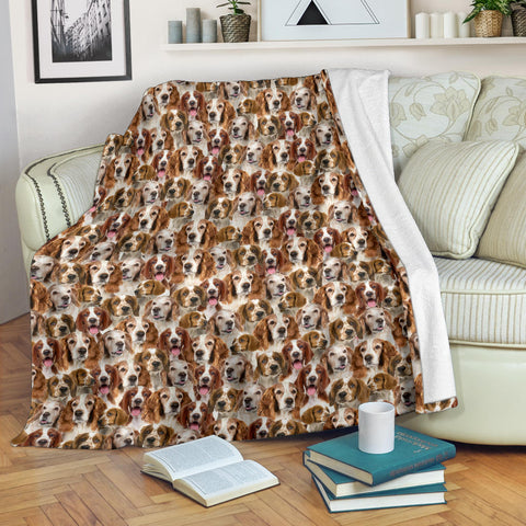 Welsh Springer Spaniel Full Face Blanket