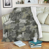 Afghan Hound Camo Blanket