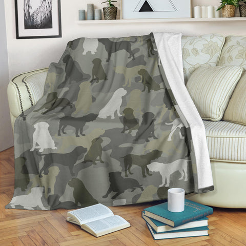 English Mastiff Camo Blanket