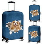 King Charles Spaniel Torn Paper Luggage Covers