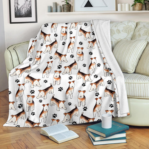 Wire Fox Terrier Paw Blanket