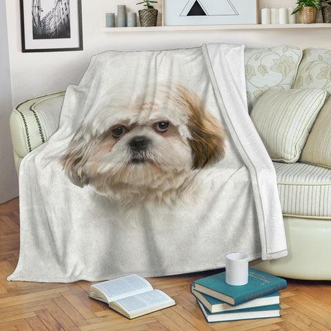 Shih Tzu Face Hair Blanket