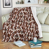 Irish Red and White Setter Full Face Blanket