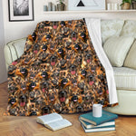 German Shepherd Full Face Blanket