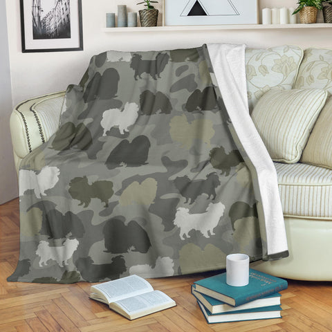 Japanese Chin Camo Blanket