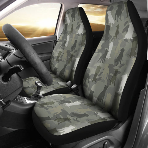 Staffordshire Bull Terrier Camo Car Seat Covers