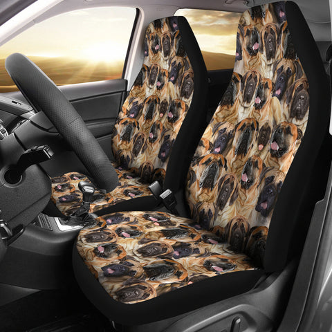 English Mastiff Full Face Car Seat Covers