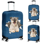 Pumi dog Torn Paper Luggage Covers