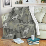 American Bulldog Camo Blanket