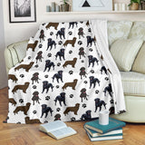 Flat Coated Retriever Paw Blanket