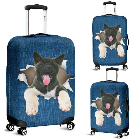 Akita Torn Paper Luggage Covers