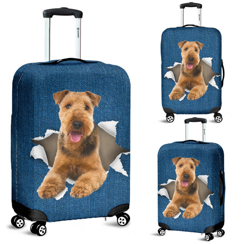 Airedale Terrier Torn Paper Luggage Covers