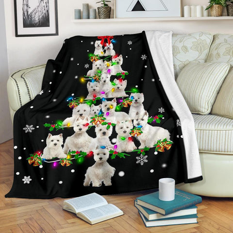 West Highland White Terrier Christmas Tree Blanket