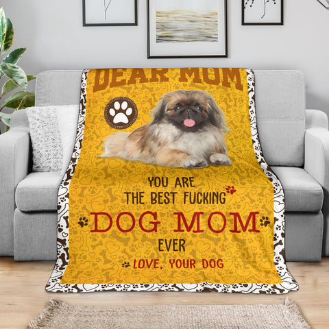 Pekingese-Dog Mom Ever Blanket