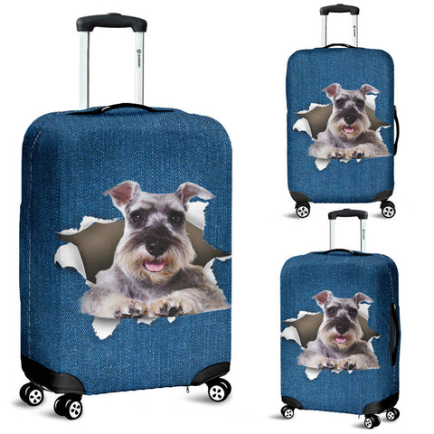 Miniature Schnauzer Torn Paper Luggage Covers