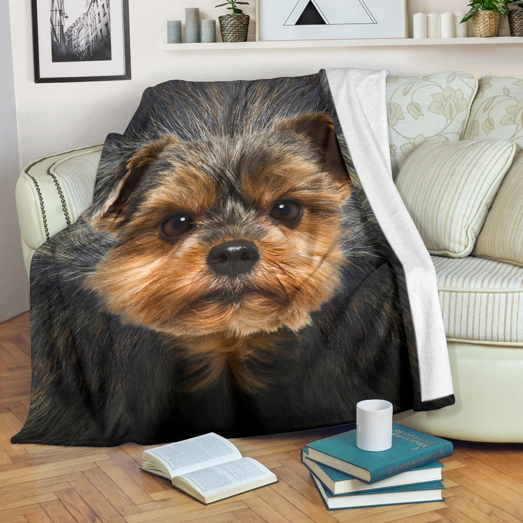 Yorkshire Terrier Face Hair Blanket