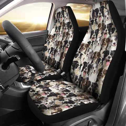 Border Collie Full Face Car Seat Covers