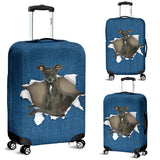 Greyhound Torn Paper Luggage Covers