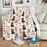 Labrador Retriever Heart Blanket