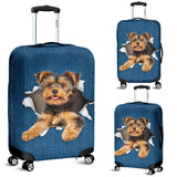 Yorkshire Terrier Torn Paper Luggage Covers