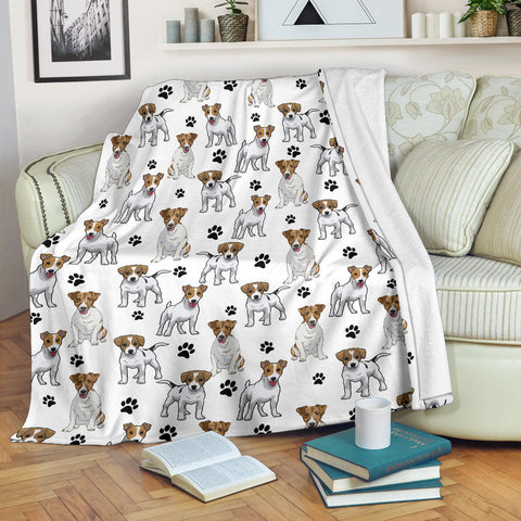 Jack Russell Terrier Paw Blanket