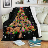 Wirehaired Vizsla Christmas Tree Blanket