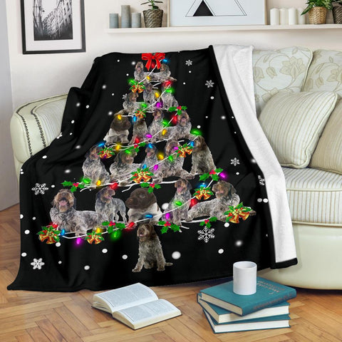 Wirehaired Pointing Griffon Christmas Tree Blanket