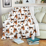 Airedale Terrier Paw Blanket