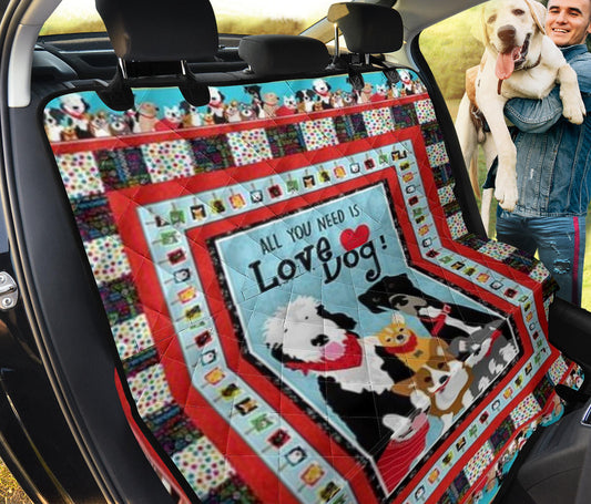 Love & A Dog Pet Seat Cover