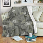 American Hairless Terrier Camo Blanket