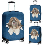 Shih Tzu Torn Paper Luggage Covers