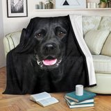 Black Lab Face Hair Blanket