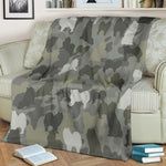 American Eskimo Dog Camo Blanket