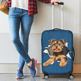 Yorkshire Terrier Torn Paper Luggage Covers