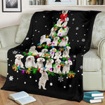 Maltese Christmas Tree Blanket