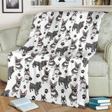 Schnauzer Paw Blanket